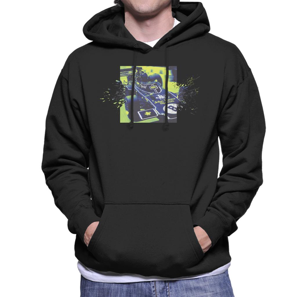 Motorsport Images Lotus 72D Leaves The Pits Men's Hooded Sweatshirt-ALL + EVERY