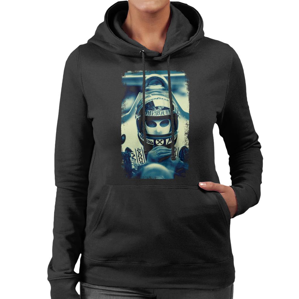 Motorsport Images Niki Lauda Racing Portrait Women's Hooded Sweatshirt-ALL + EVERY