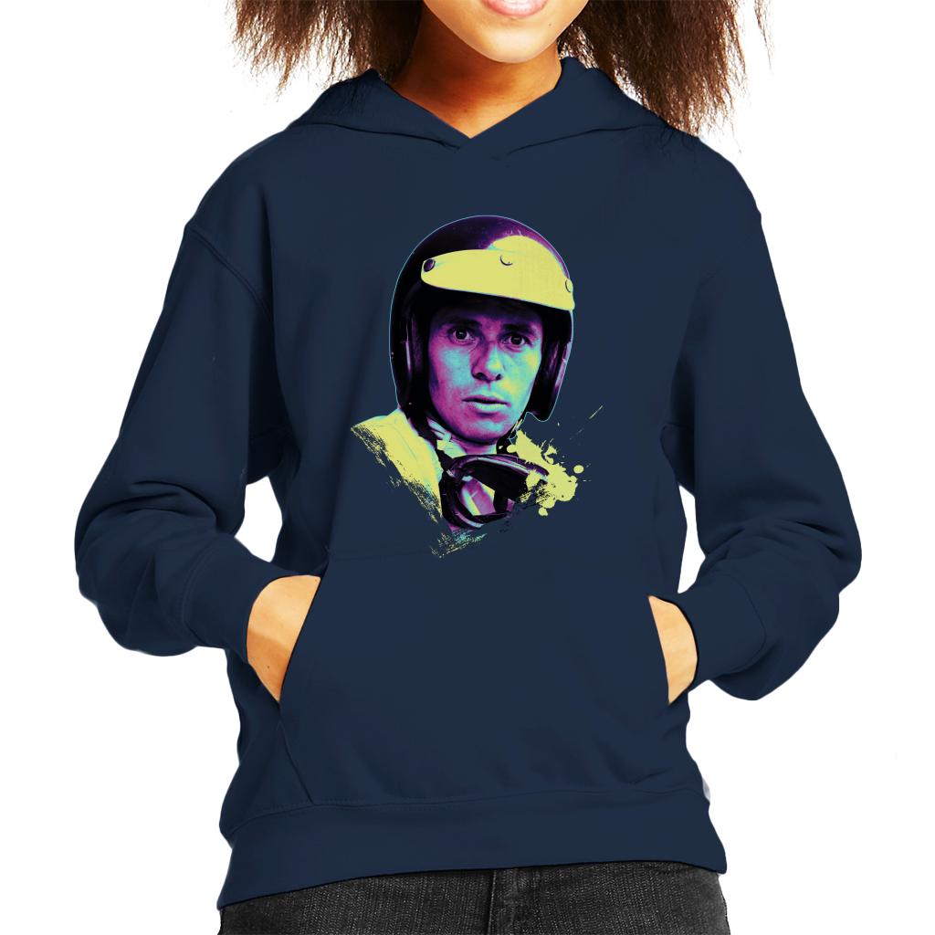 Motorsport Images Jim Clark Portrait Kids Hooded Sweatshirt-ALL + EVERY