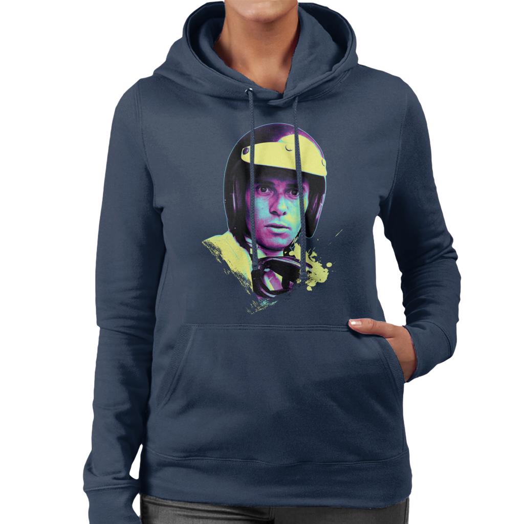 Motorsport Images Jim Clark Portrait Women's Hooded Sweatshirt-ALL + EVERY