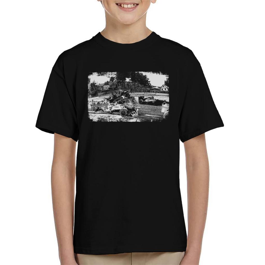 Motorsport Images Crash Between Lotus E20 Sauber C31 Kids T-Shirt-ALL + EVERY