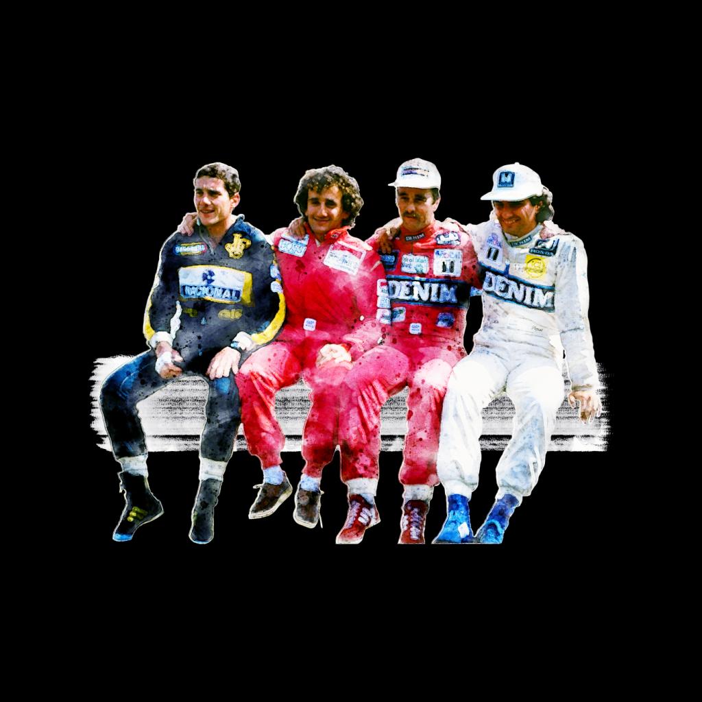 Motorsport Images Mansell Piquet Prost Senna Pitwall Kids Hooded Sweatshirt-ALL + EVERY