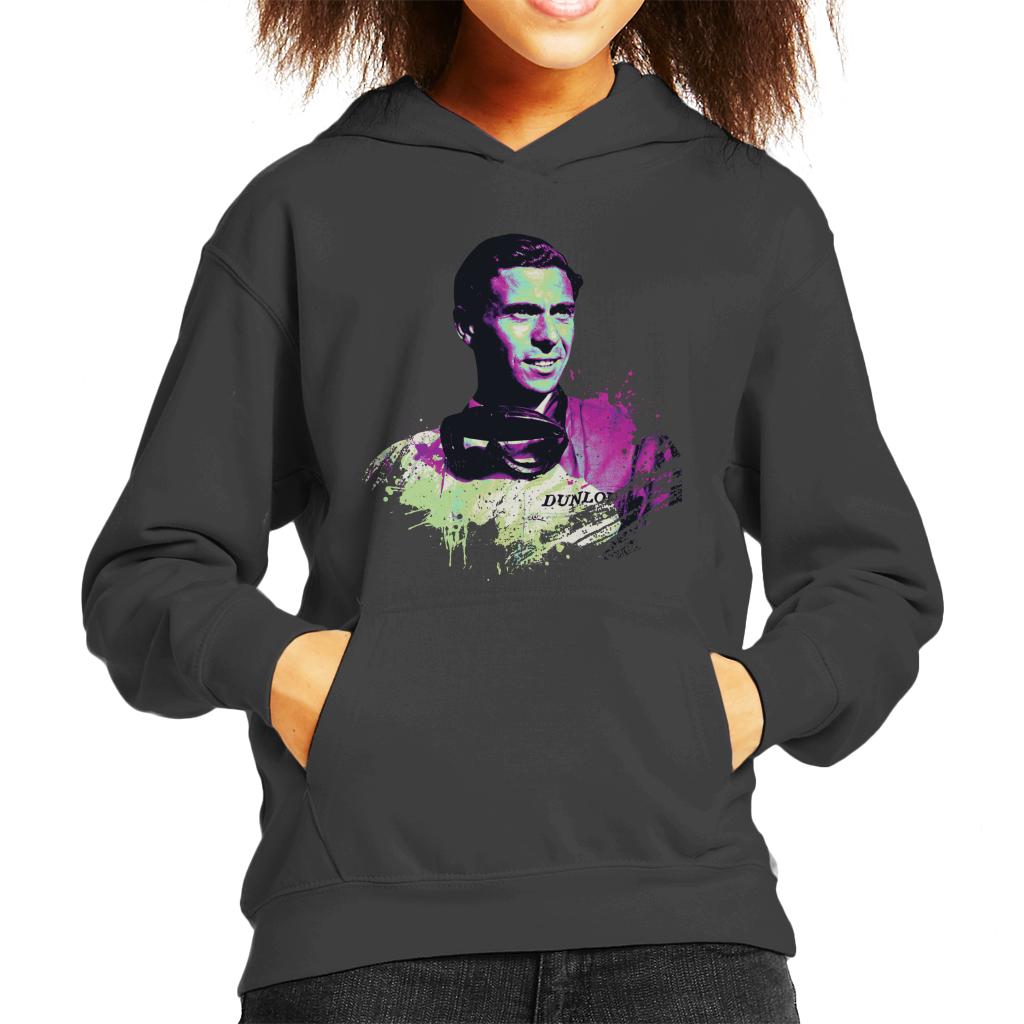 Motorsport Images Portrait Of Jim Clark Kids Hooded Sweatshirt-ALL + EVERY