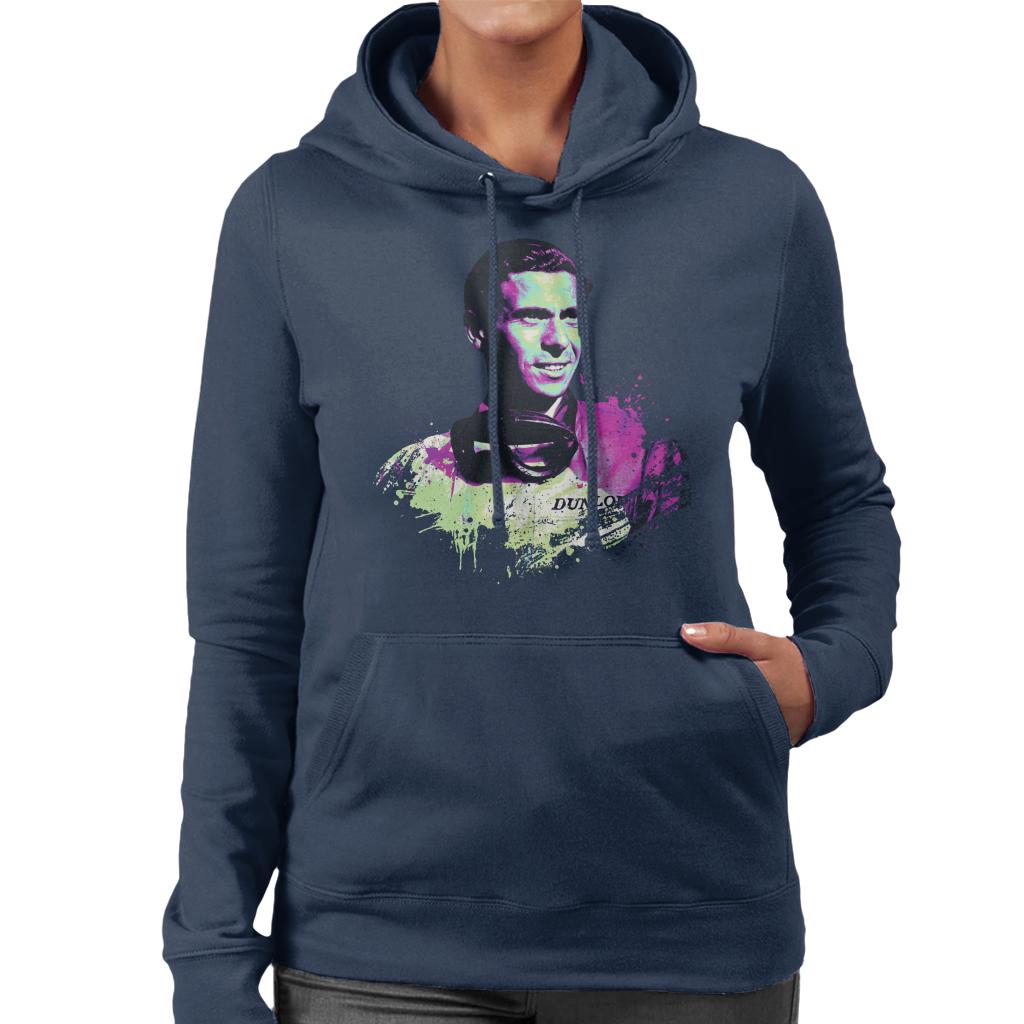 Motorsport Images Portrait Of Jim Clark Women's Hooded Sweatshirt-ALL + EVERY