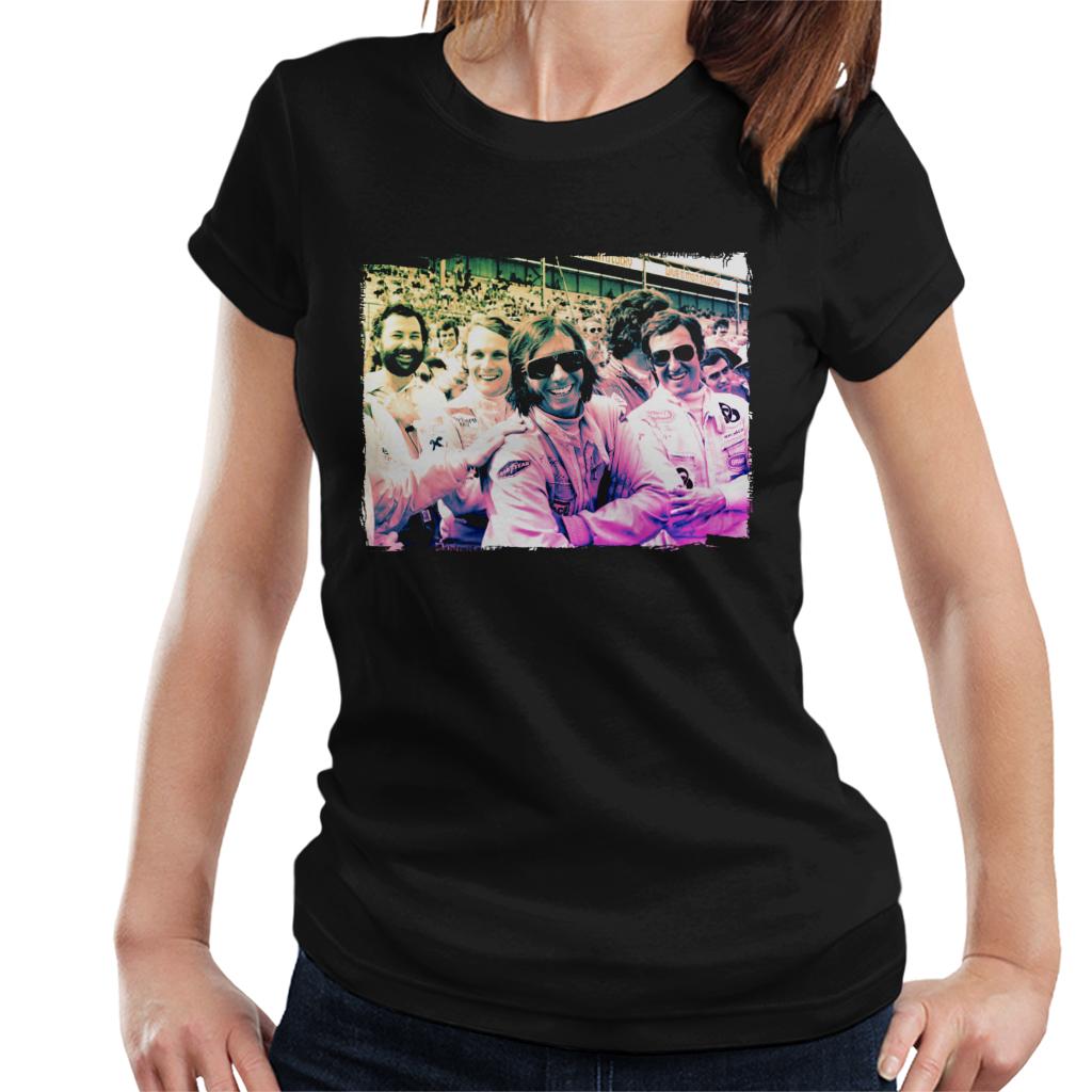 Motorsport Images Jackie Stewart Niki Lauda Et Al Women's T-Shirt-ALL + EVERY