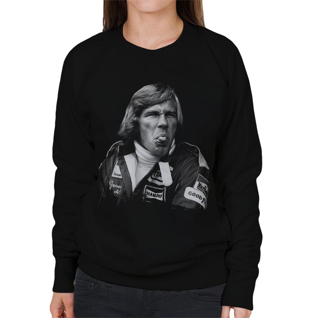 Motorsport Images James Hunt Pulling Funny Face Women's Sweatshirt-ALL + EVERY