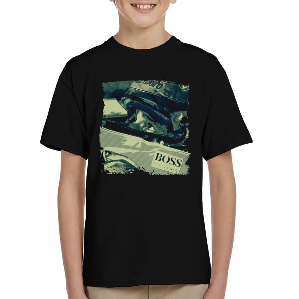 Motorsport Images Ayrton Senna In Racing Helmet Kids T-Shirt-ALL + EVERY