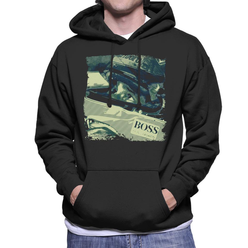 Motorsport Images Ayrton Senna In Racing Helmet Men's Hooded Sweatshirt-ALL + EVERY