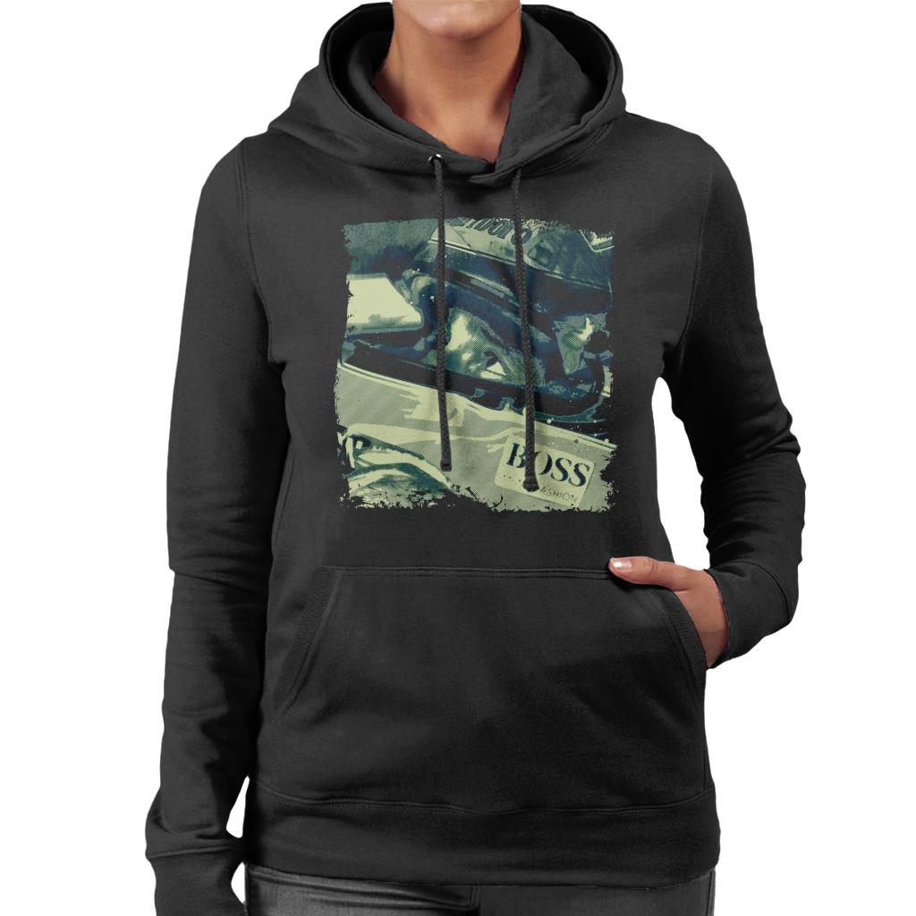 Motorsport Images Ayrton Senna In Racing Helmet Women's Hooded Sweatshirt-ALL + EVERY