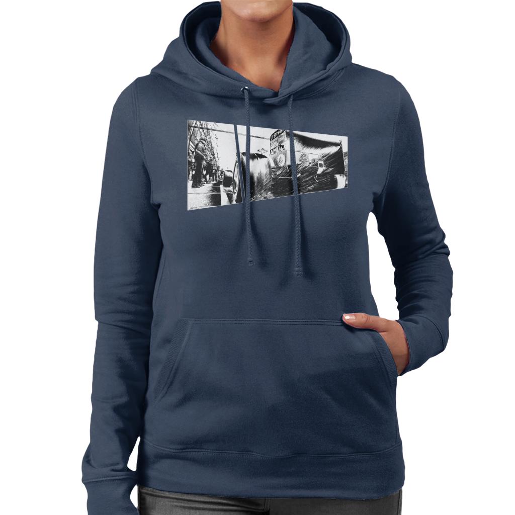 Motorsport Images Water Sprays From Rear Tyres F2003 GA Women's Hooded Sweatshirt-ALL + EVERY