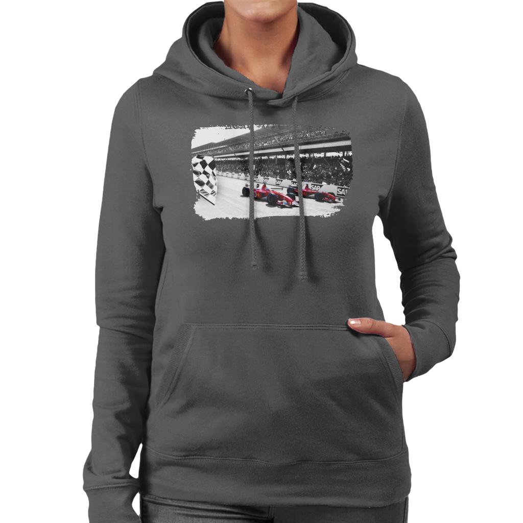 Motorsport Images Rubens Barrichello F2002 Women's Hooded Sweatshirt-ALL + EVERY