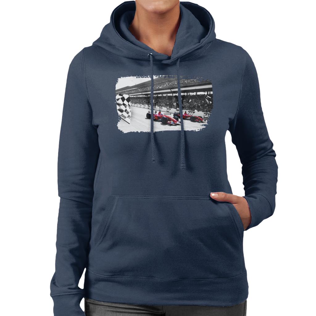 Motorsport Images Rubens Barrichello F2002 Women's Hooded Sweatshirt-ALL + EVERY