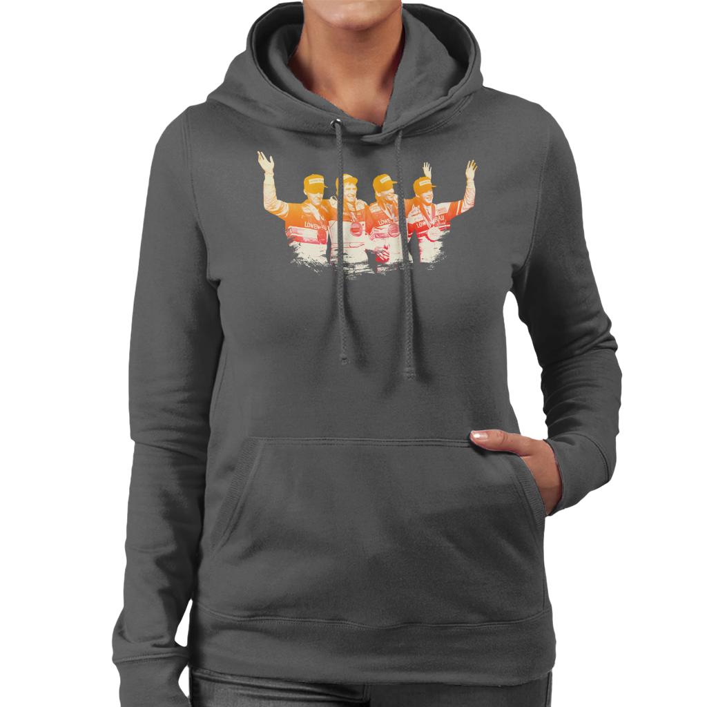 Motorsport Images Daytona 24 1987 Podium Portrait Women's Hooded Sweatshirt-ALL + EVERY