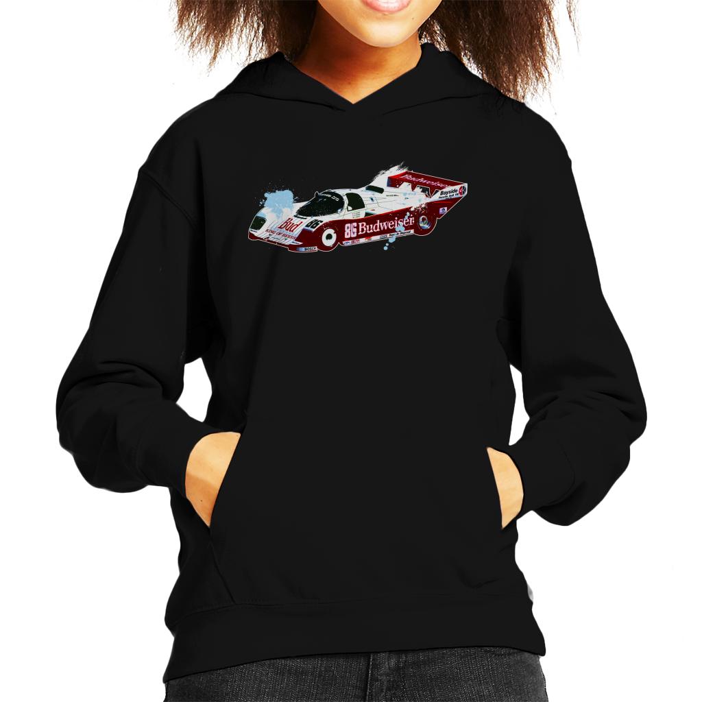 Motorsport Images Jochen Mass 962 IMSA Paint Splatter Kids Hooded Sweatshirt-ALL + EVERY