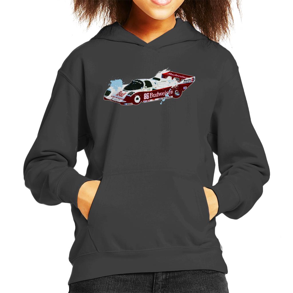 Motorsport Images Jochen Mass 962 IMSA Paint Splatter Kids Hooded Sweatshirt-ALL + EVERY