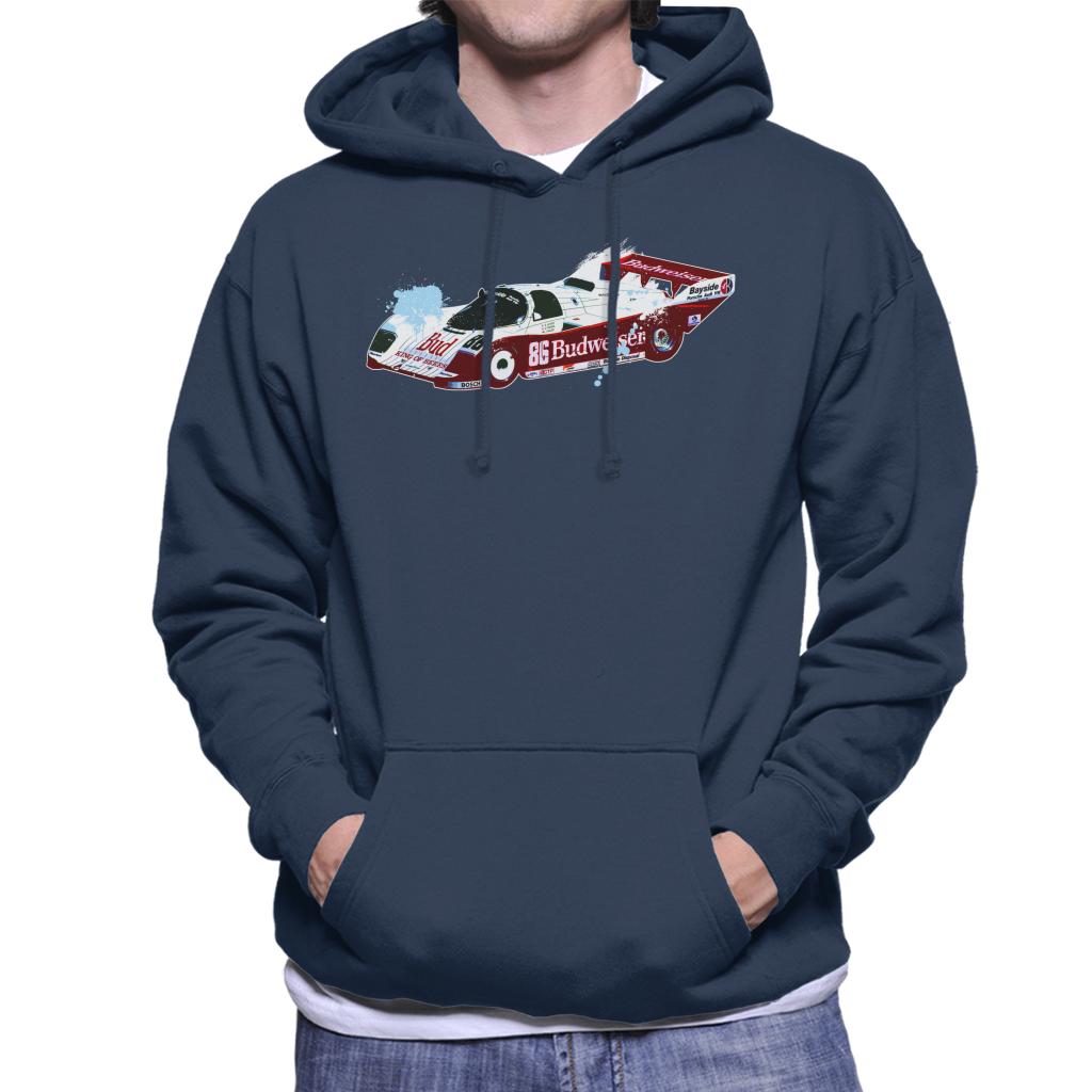 Motorsport Images Jochen Mass 962 IMSA Paint Splatter Men's Hooded Sweatshirt-ALL + EVERY