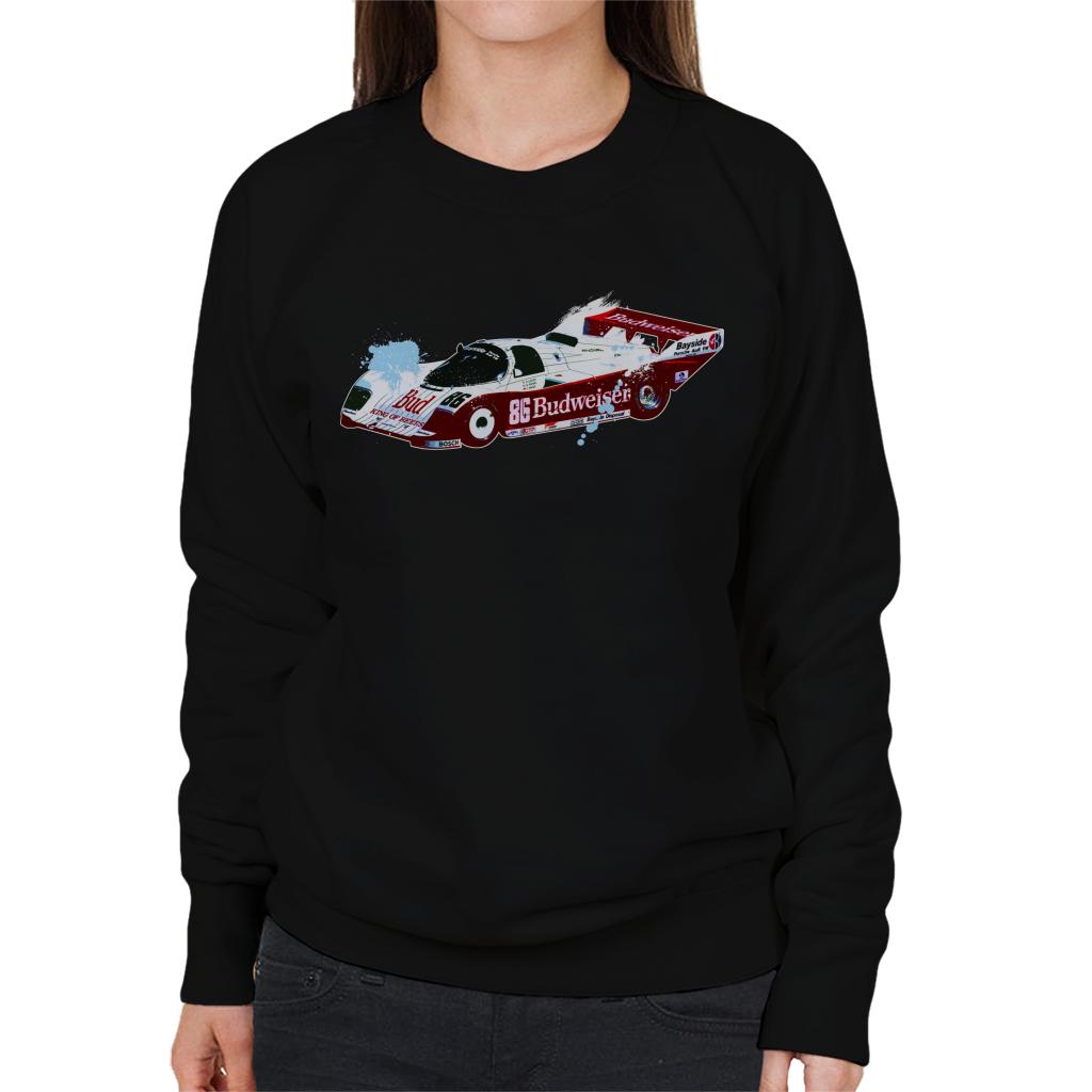 Motorsport Images Jochen Mass 962 IMSA Paint Splatter Women's Sweatshirt-ALL + EVERY