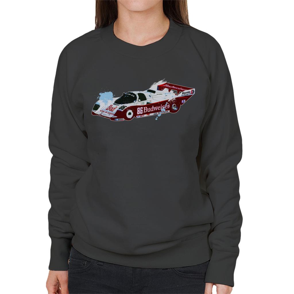 Motorsport Images Jochen Mass 962 IMSA Paint Splatter Women's Sweatshirt-ALL + EVERY