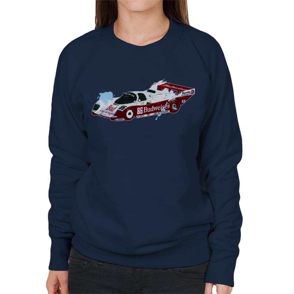 Motorsport Images Jochen Mass 962 IMSA Paint Splatter Women's Sweatshirt-ALL + EVERY