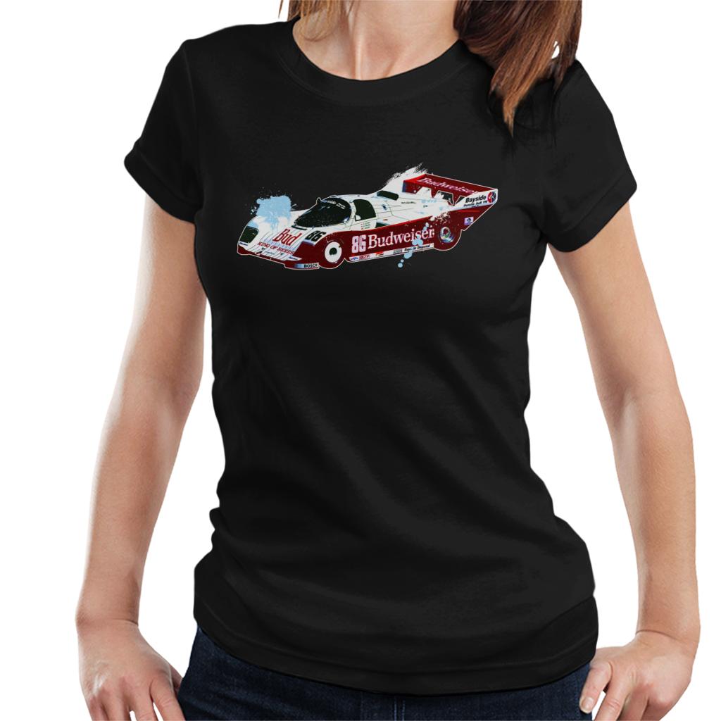 Motorsport Images Jochen Mass 962 IMSA Paint Splatter Women's T-Shirt-ALL + EVERY