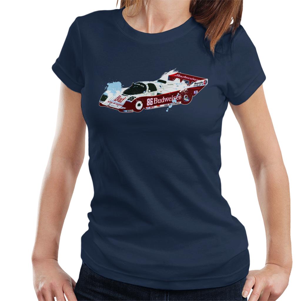 Motorsport Images Jochen Mass 962 IMSA Paint Splatter Women's T-Shirt-ALL + EVERY