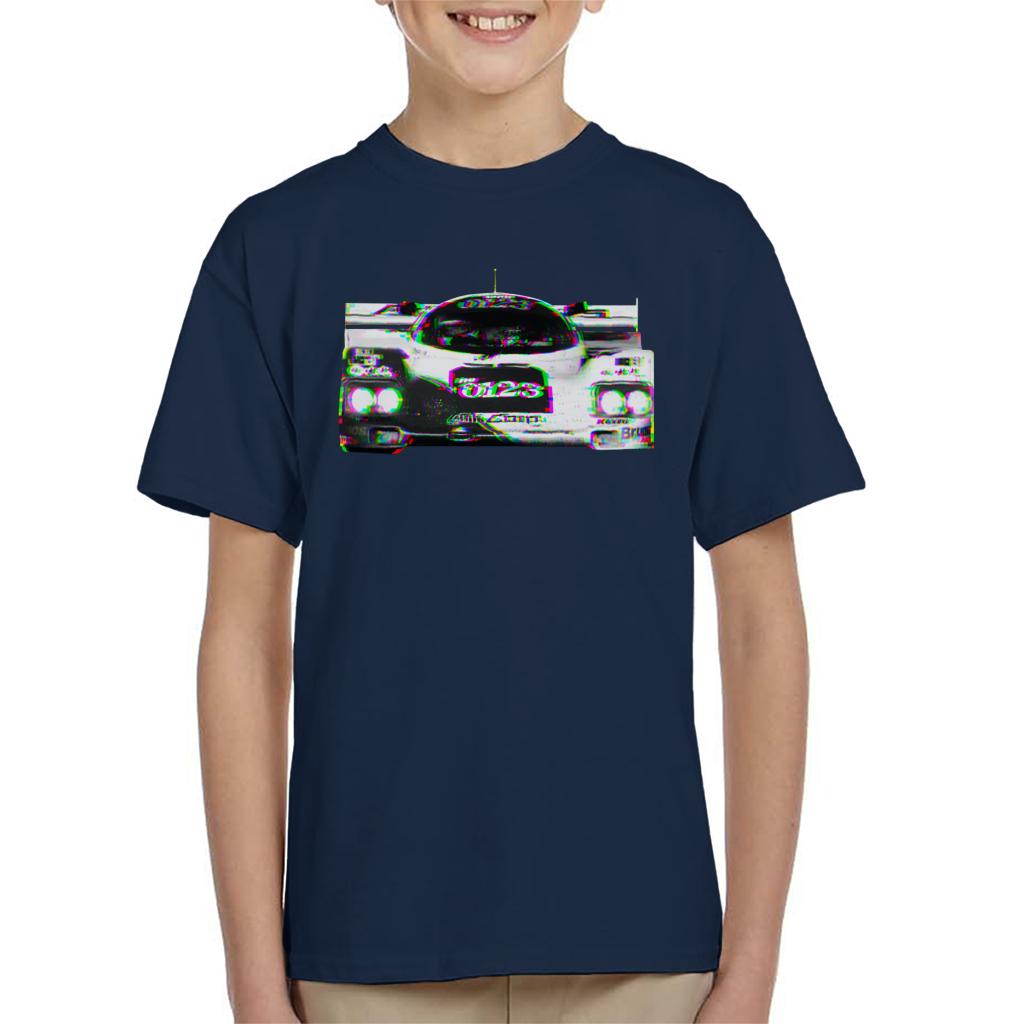 Motorsport Images Hurley Haywood 962 Daytona Glitch Effect Kids T-Shirt-ALL + EVERY