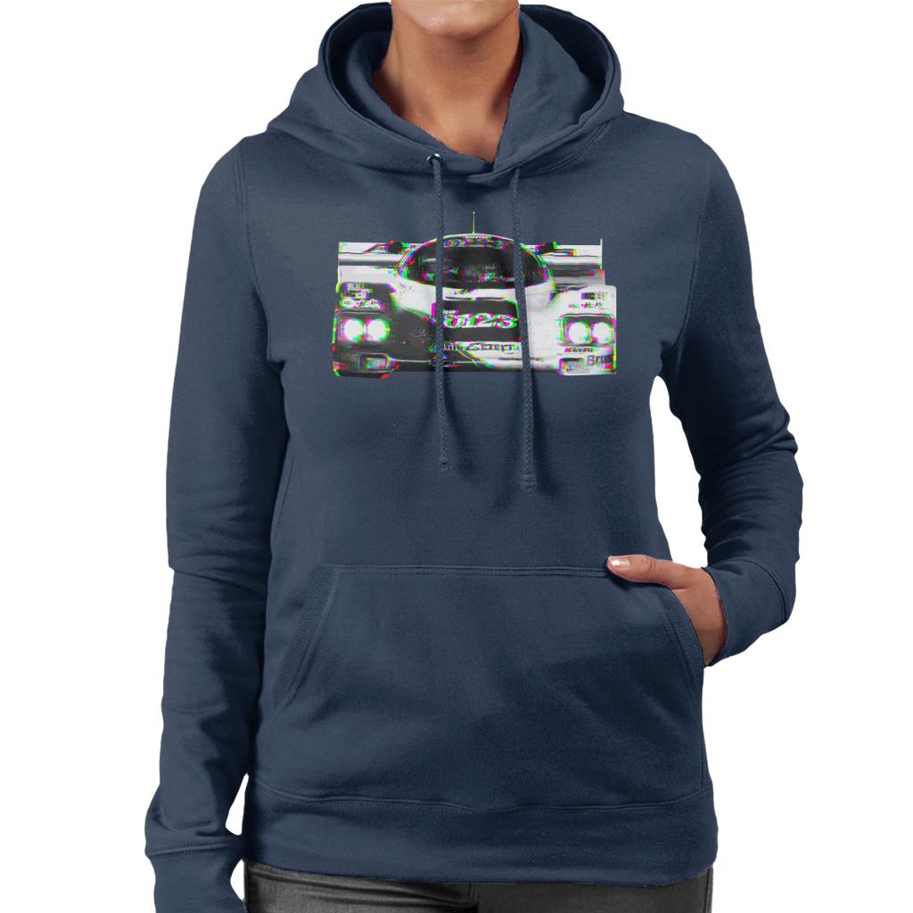 Motorsport Images Hurley Haywood 962 Daytona Glitch Effect Women's Hooded Sweatshirt-ALL + EVERY