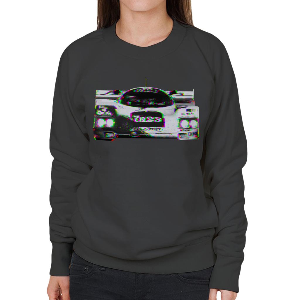 Motorsport Images Hurley Haywood 962 Daytona Glitch Effect Women's Sweatshirt-ALL + EVERY