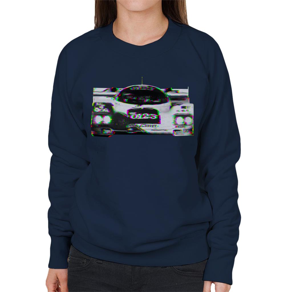 Motorsport Images Hurley Haywood 962 Daytona Glitch Effect Women's Sweatshirt-ALL + EVERY