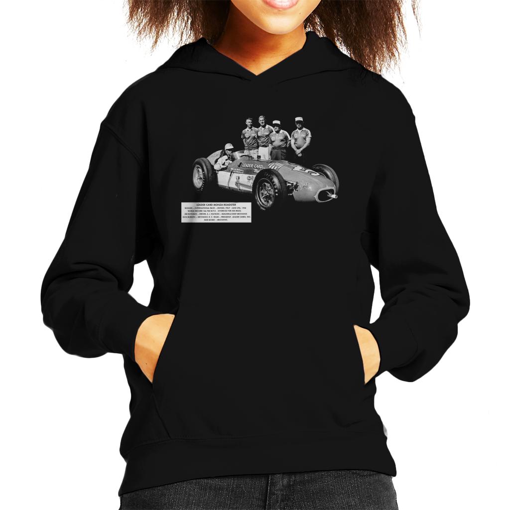 Motorsport Images Monza Roadster Winner Jim Rathmann Kids Hooded Sweatshirt-ALL + EVERY