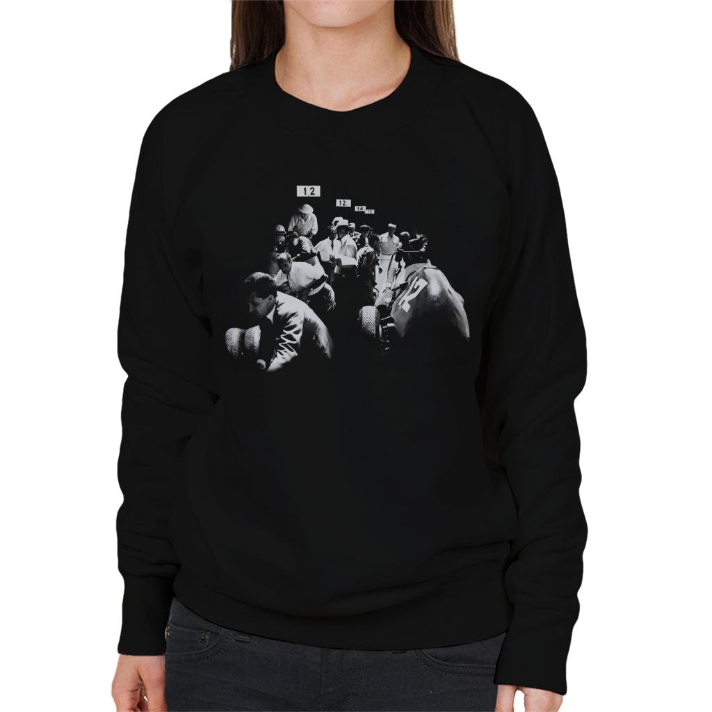 Motorsport Images Monza 1958 Pit Stop Women's Sweatshirt-ALL + EVERY