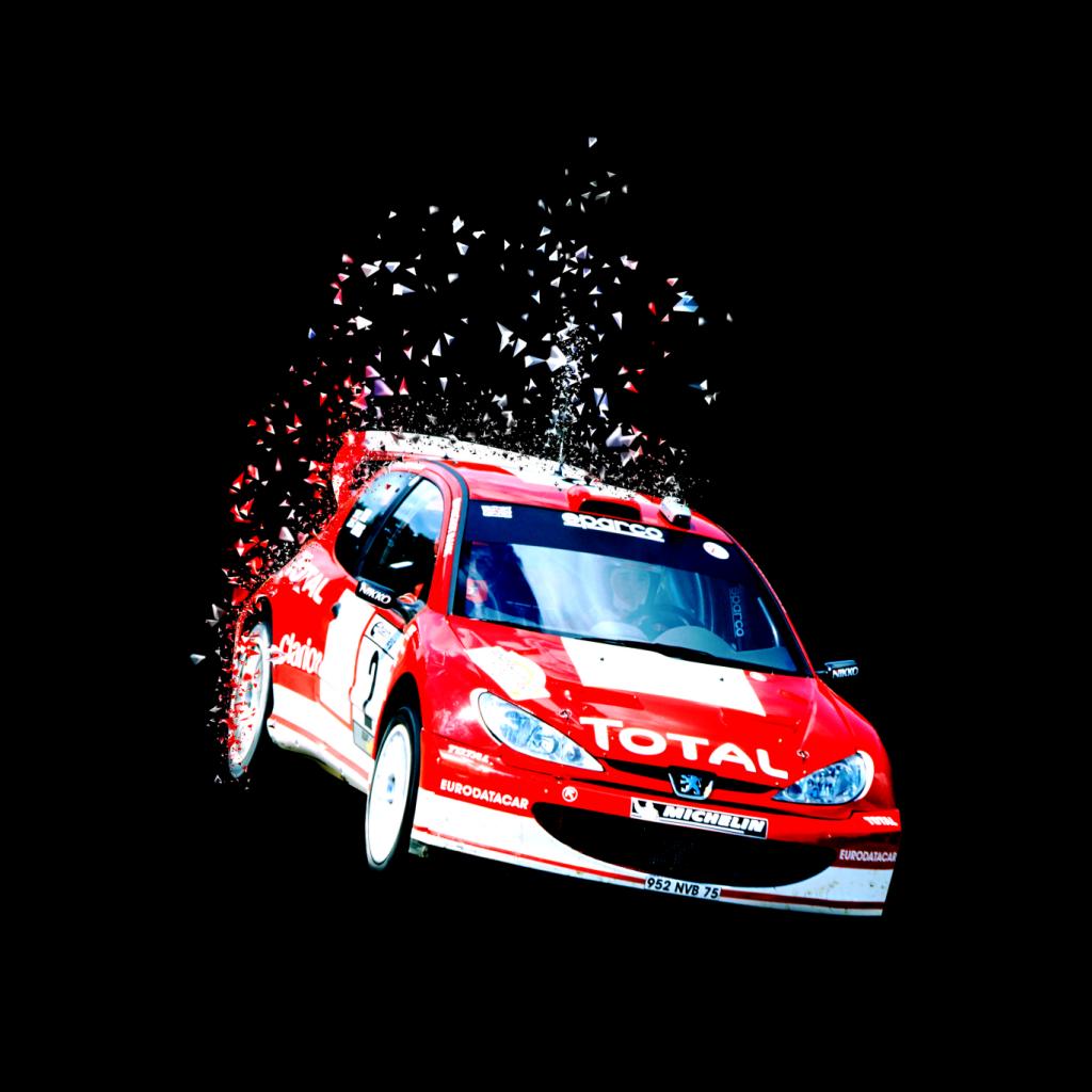 Motorsport Images Peugeot 206 WRC Fade Women's T-Shirt-ALL + EVERY