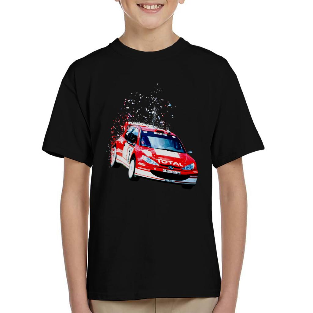 Motorsport Images Peugeot 206 WRC Fade Kids T-Shirt-ALL + EVERY