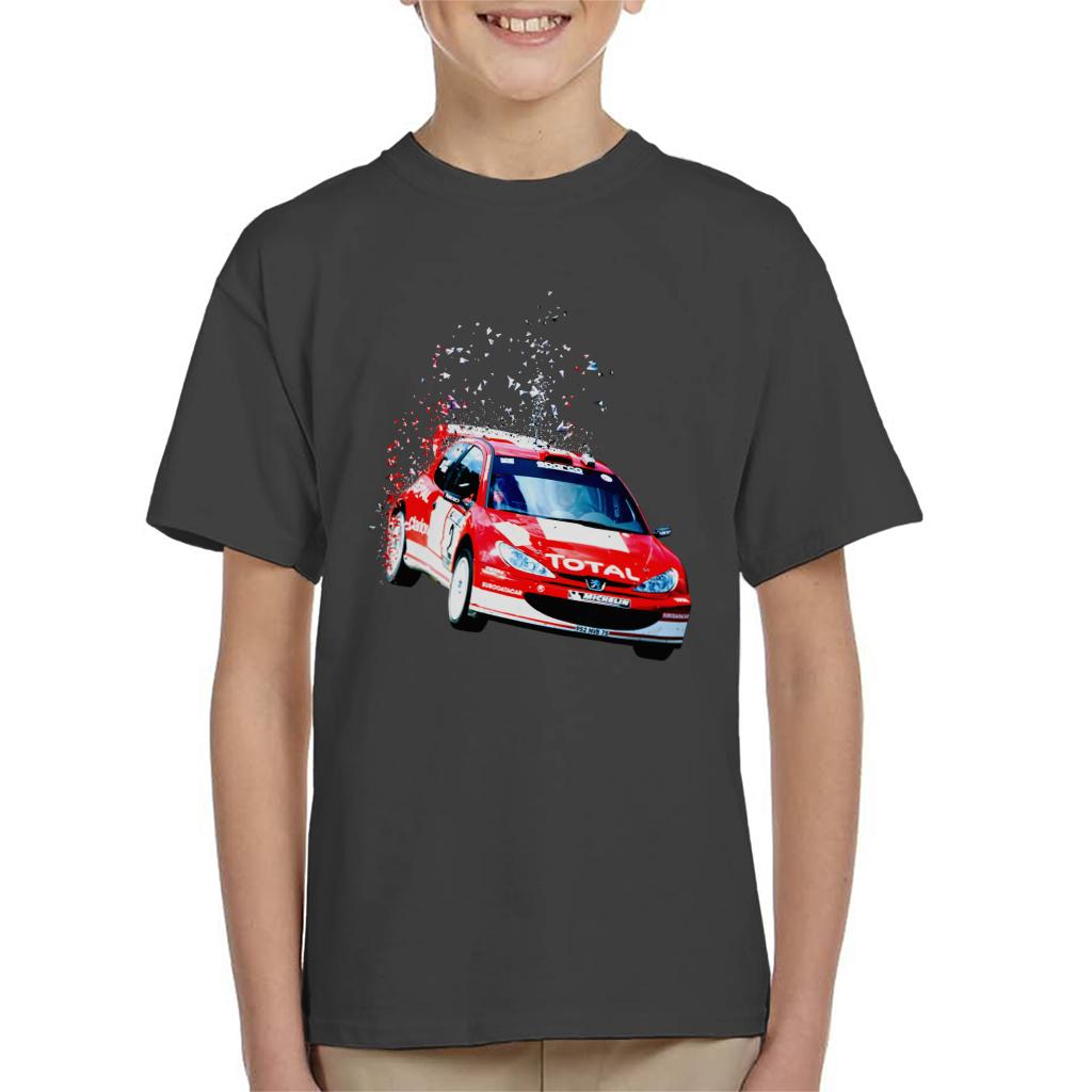 Motorsport Images Peugeot 206 WRC Fade Kids T-Shirt-ALL + EVERY