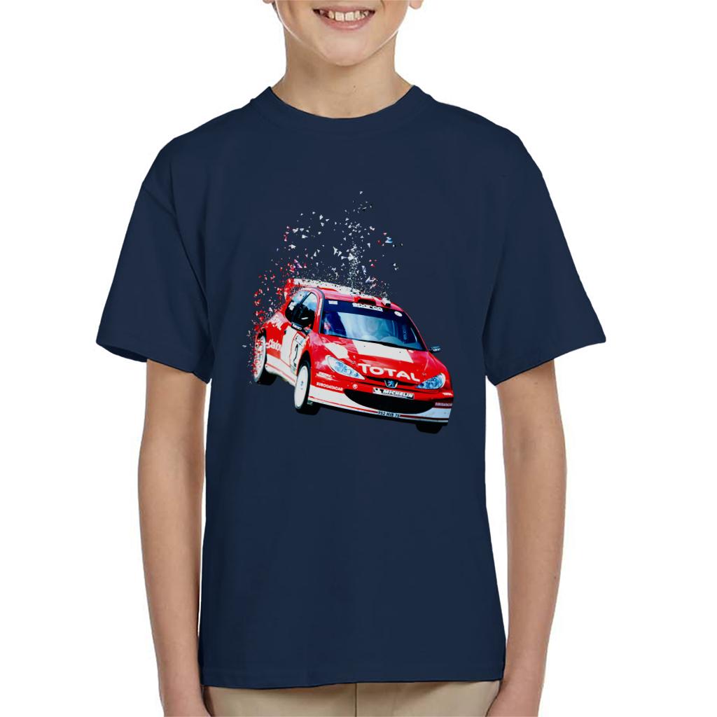 Motorsport Images Peugeot 206 WRC Fade Kids T-Shirt-ALL + EVERY