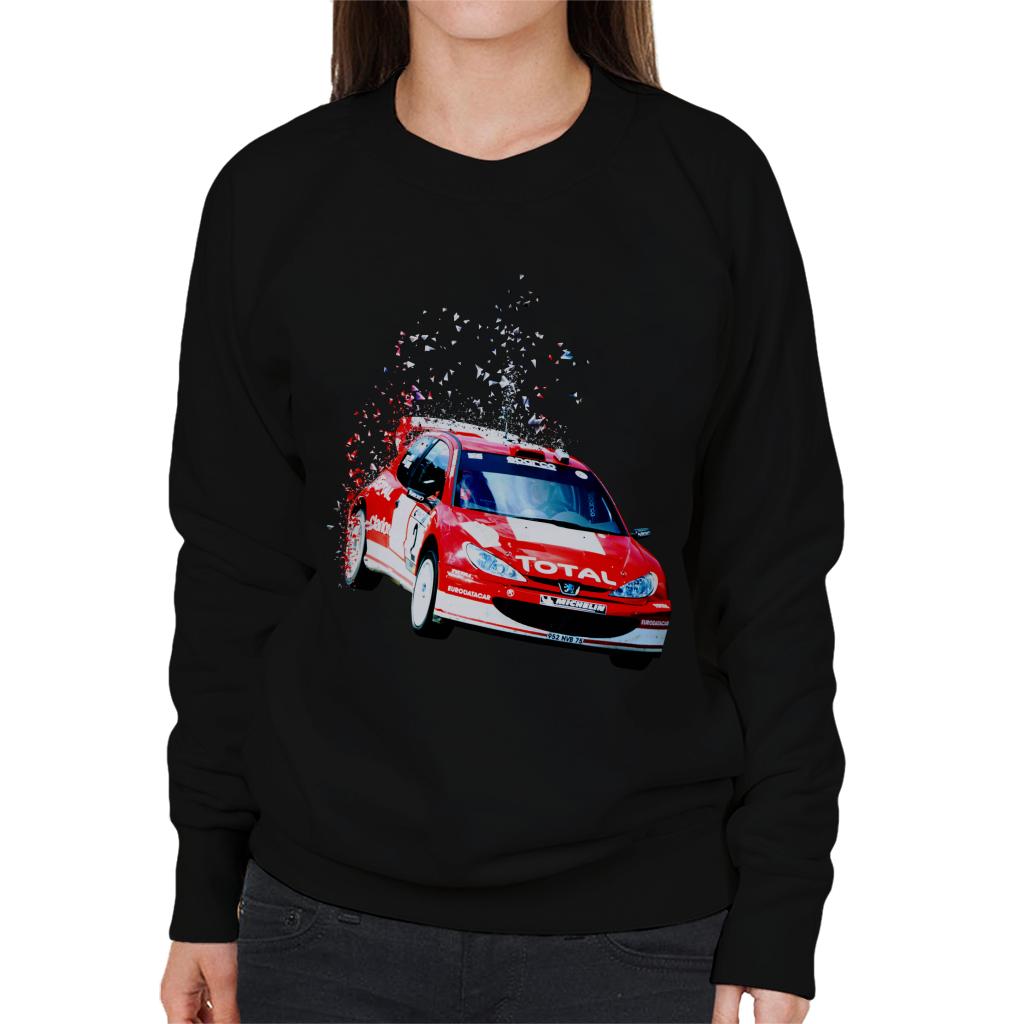 Motorsport Images Peugeot 206 WRC Fade Women's Sweatshirt-ALL + EVERY