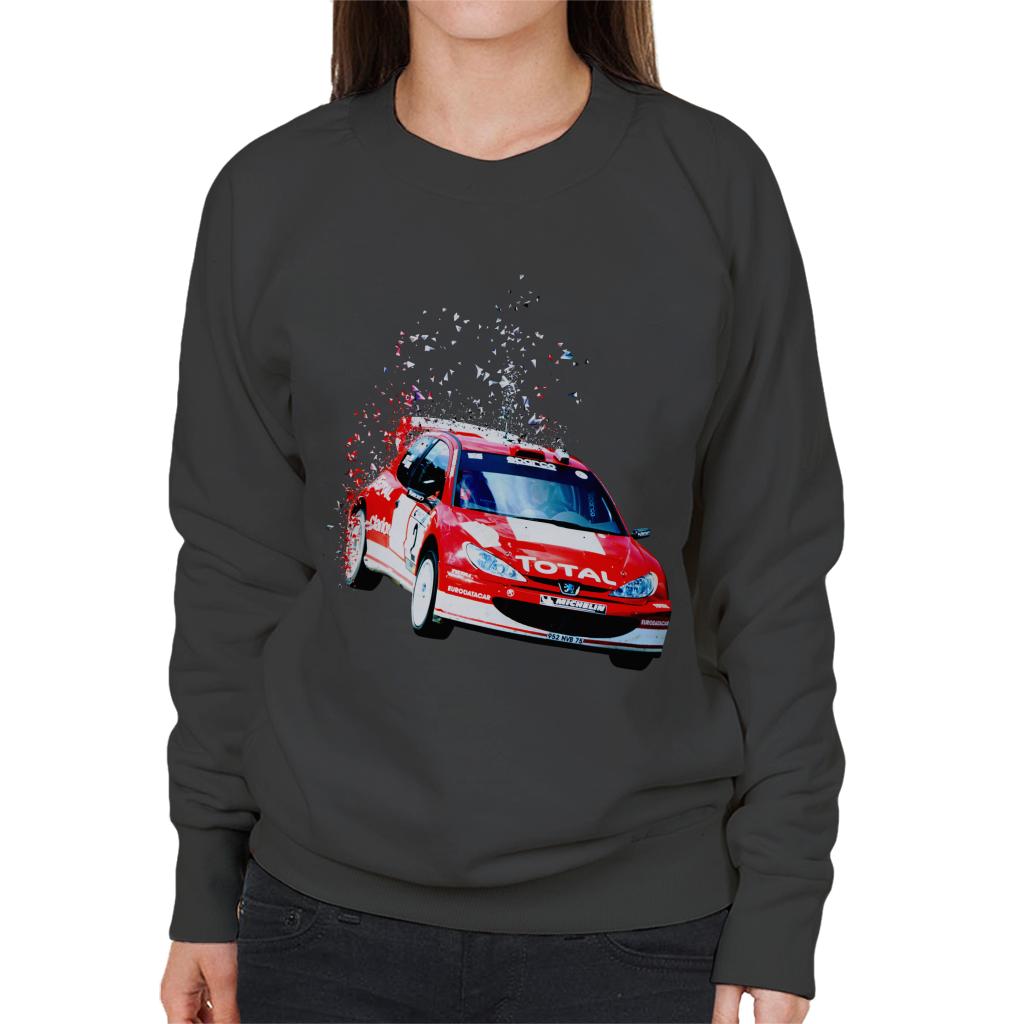 Motorsport Images Peugeot 206 WRC Fade Women's Sweatshirt-ALL + EVERY