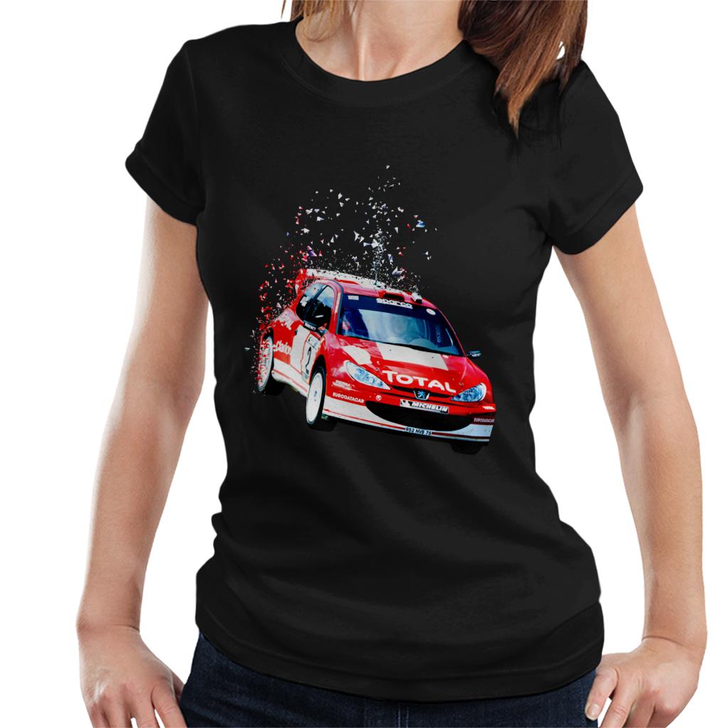 Motorsport Images Peugeot 206 WRC Fade Women's T-Shirt-ALL + EVERY