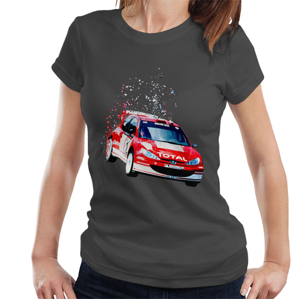 Motorsport Images Peugeot 206 WRC Fade Women's T-Shirt-ALL + EVERY