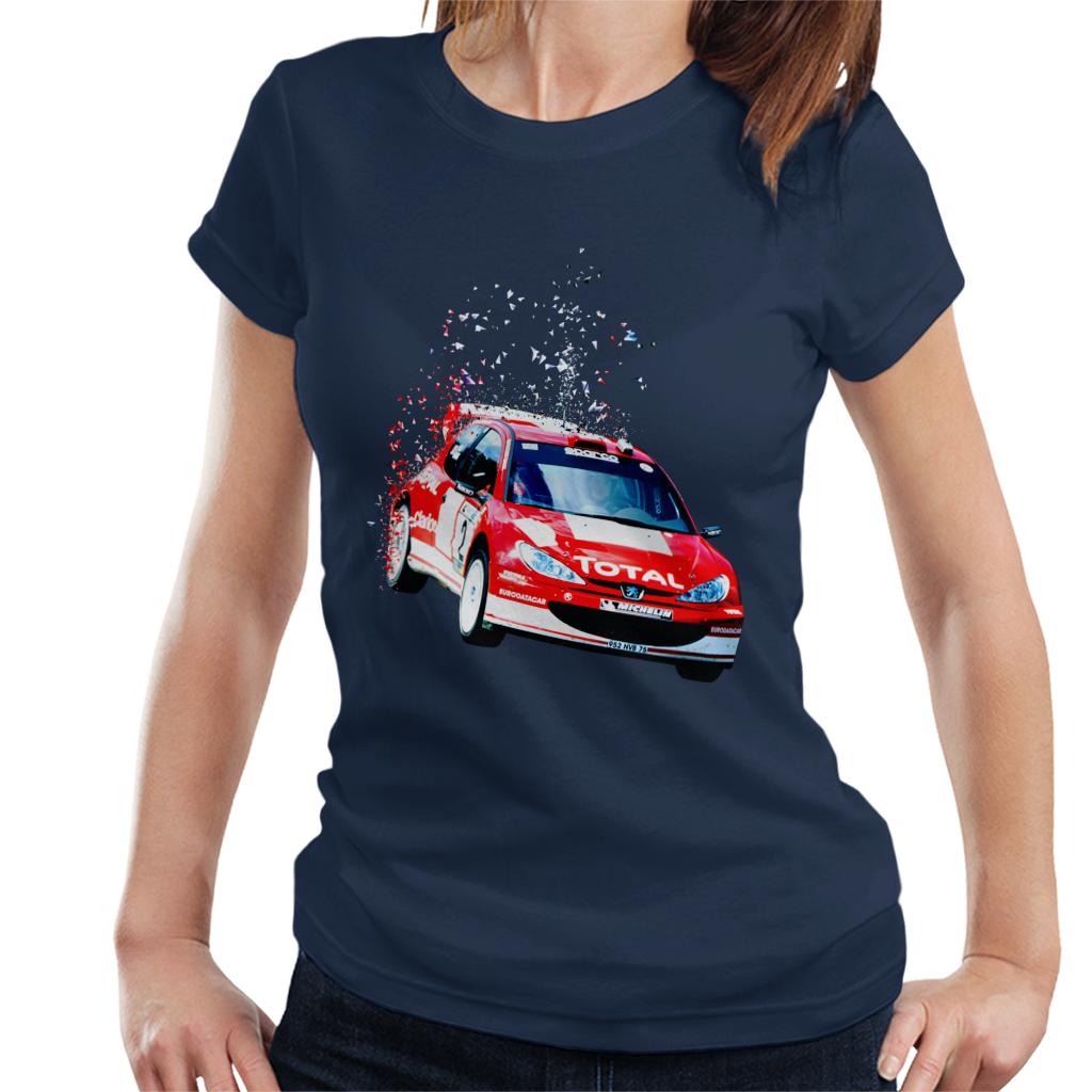 Motorsport Images Peugeot 206 WRC Fade Women's T-Shirt-ALL + EVERY