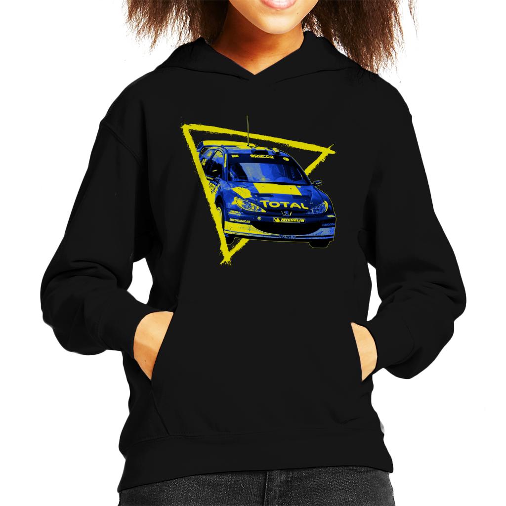 Motorsport Images Peugeot 206 WRC Blue Kids Hooded Sweatshirt-ALL + EVERY