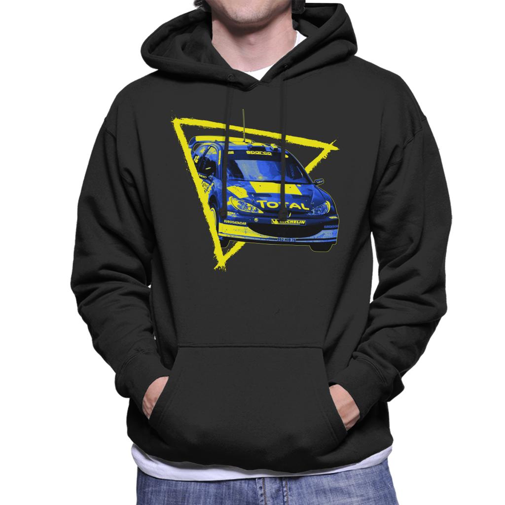 Motorsport Images Peugeot 206 WRC Blue Men's Hooded Sweatshirt-ALL + EVERY