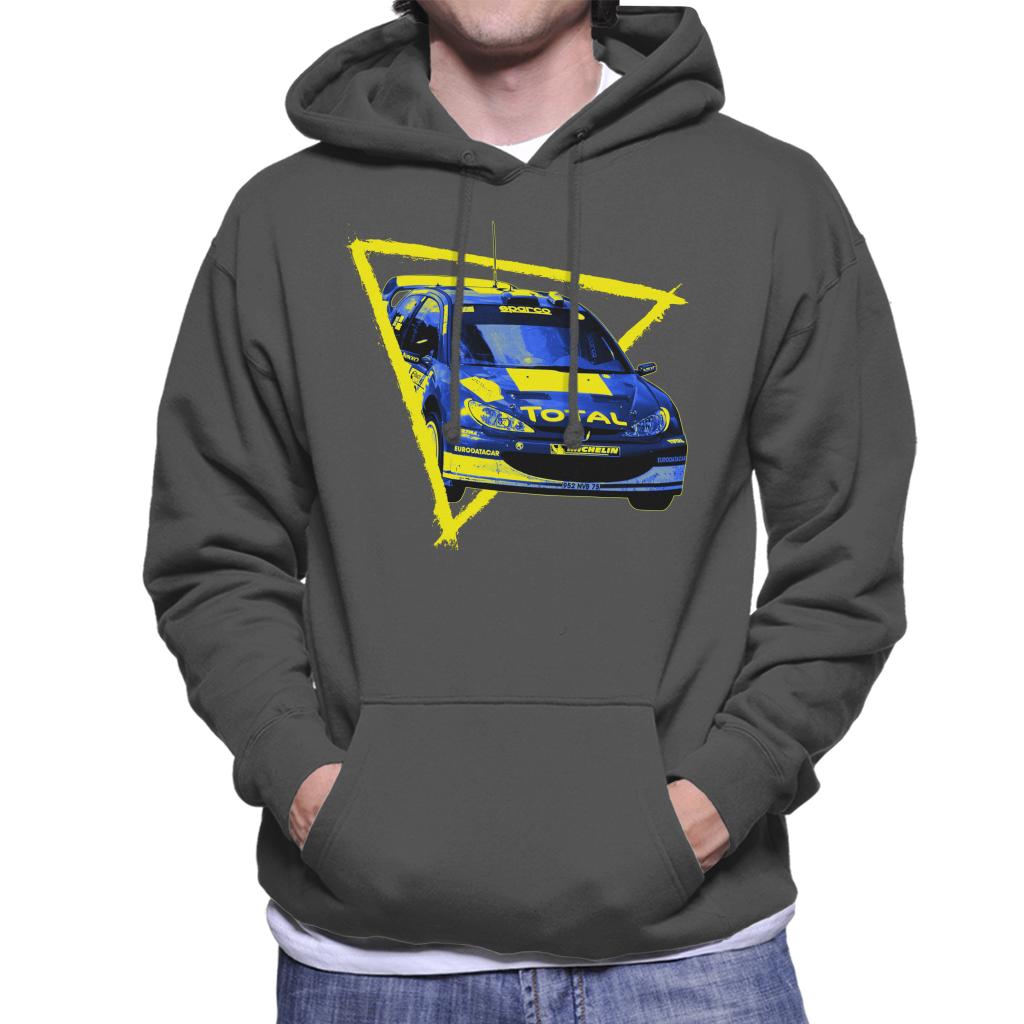 Motorsport Images Peugeot 206 WRC Blue Men's Hooded Sweatshirt-ALL + EVERY