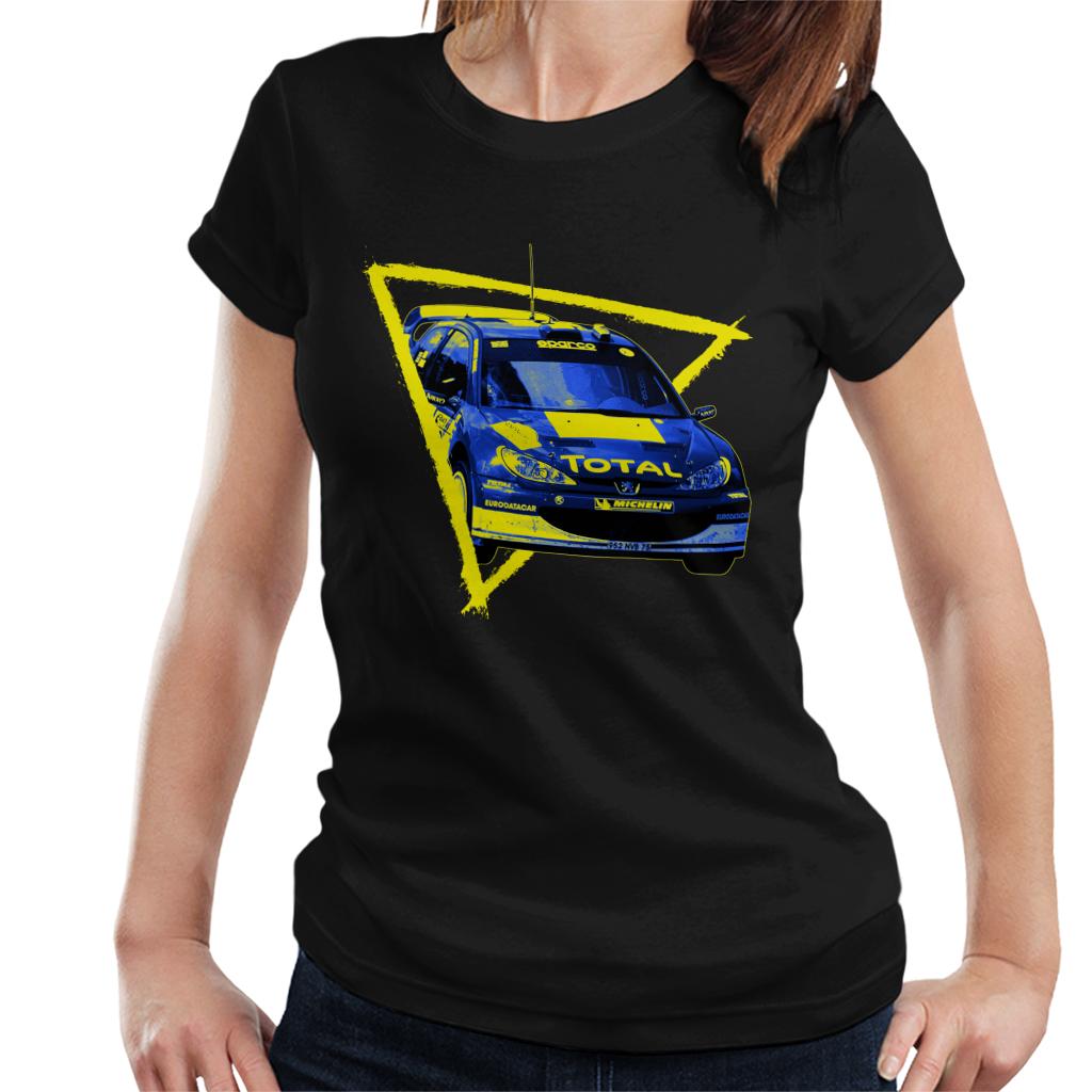 Motorsport Images Peugeot 206 WRC Blue Women's T-Shirt-ALL + EVERY