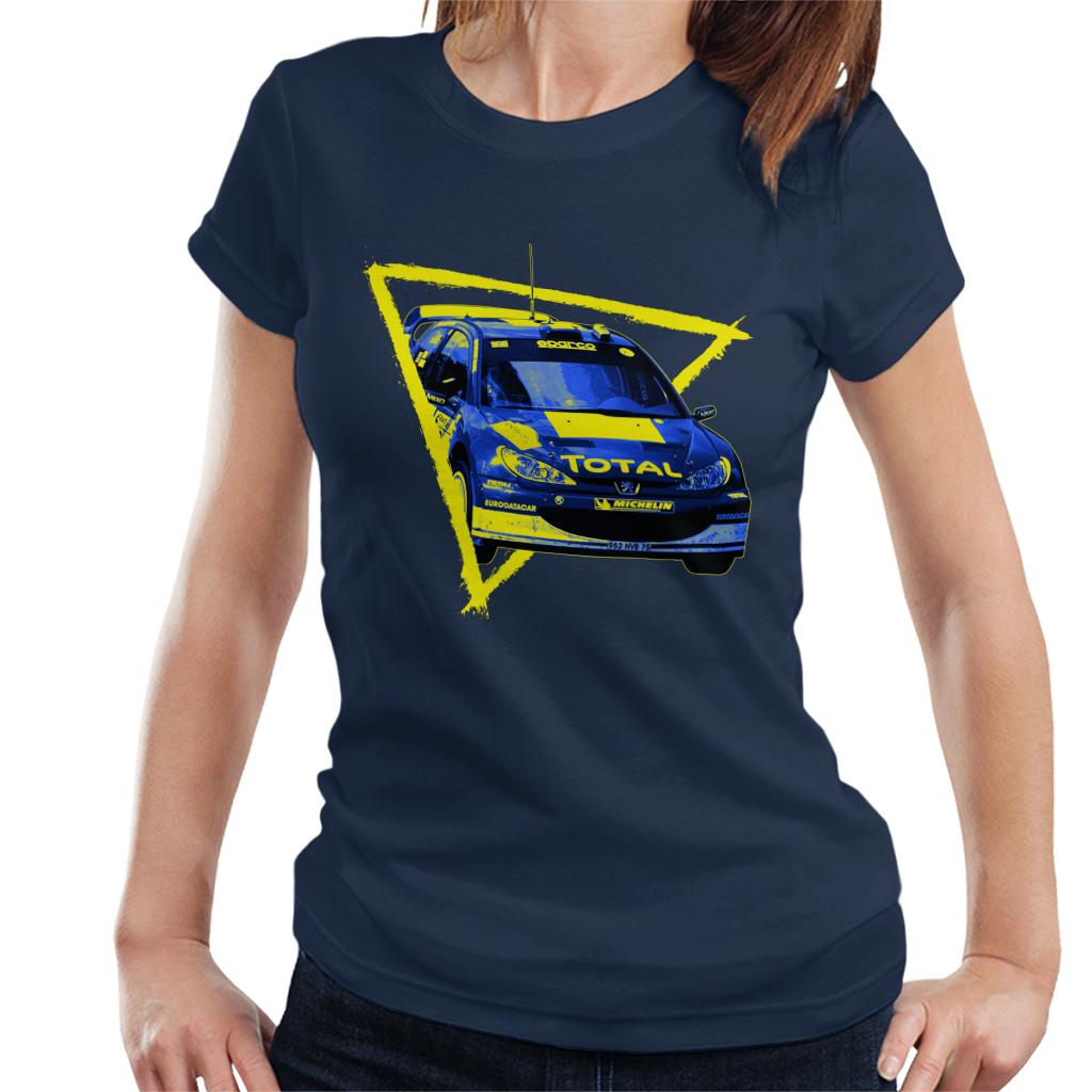 Motorsport Images Peugeot 206 WRC Blue Women's T-Shirt-ALL + EVERY