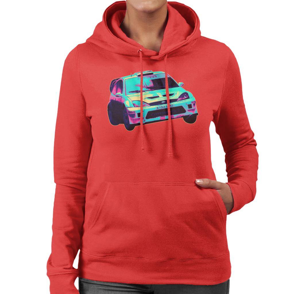 Motorsport Images Ford Focus RS WRC Turn Women's Hooded Sweatshirt-ALL + EVERY