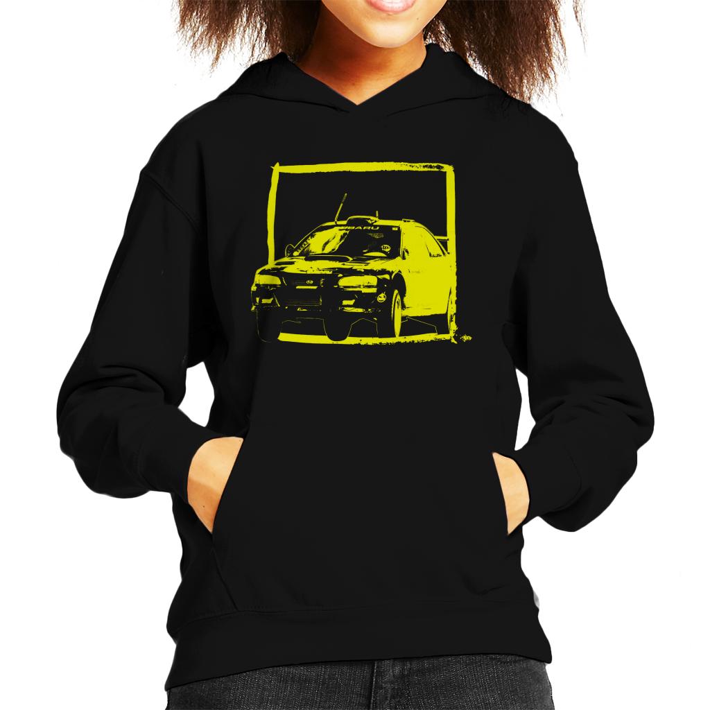 Motorsport Images Subaru Impreza WRC Yellow Kids Hooded Sweatshirt-ALL + EVERY