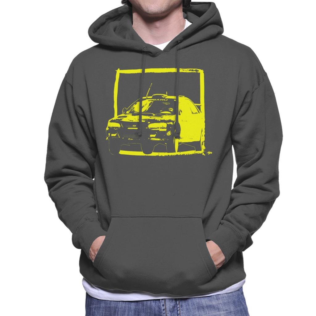 Motorsport Images Subaru Impreza WRC Yellow Men's Hooded Sweatshirt-ALL + EVERY