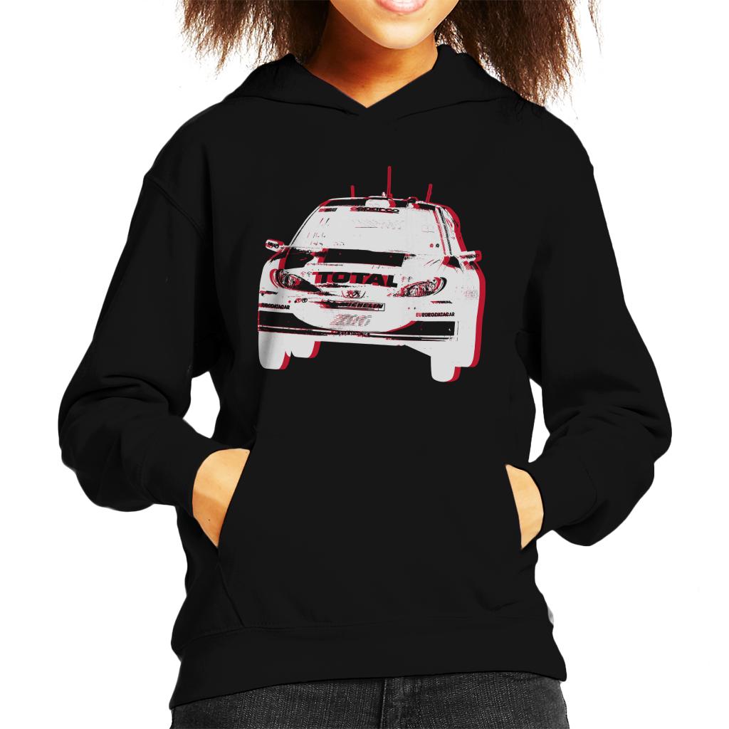 Motorsport Images Peugeot 206 WRC Mid Air Kids Hooded Sweatshirt-ALL + EVERY