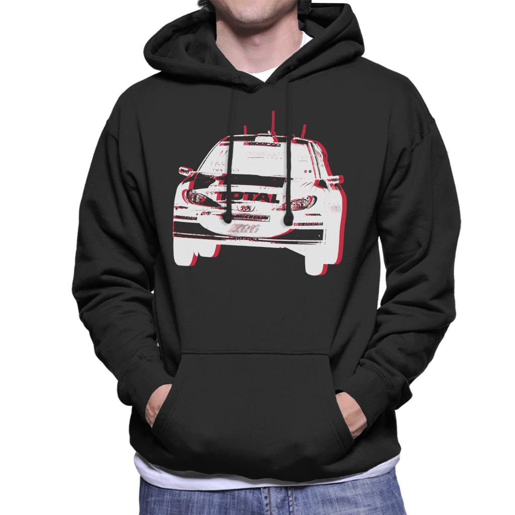 Motorsport Images Peugeot 206 WRC Mid Air Men's Hooded Sweatshirt-ALL + EVERY